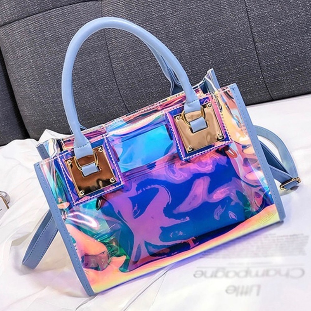 Holographic clear purse